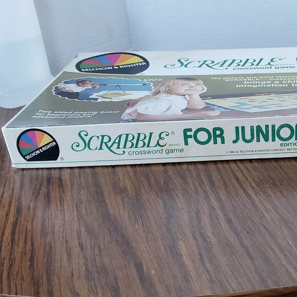 Scrabble For Juniors Board Game, Edition 5 by Selchow & Righter, Vintage 1982 - Picture 10 of 11